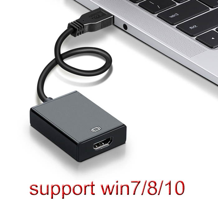 USB To HDMI Audio Video Adapter Converter Cable For Windows 7/8/10 PC 1080P
