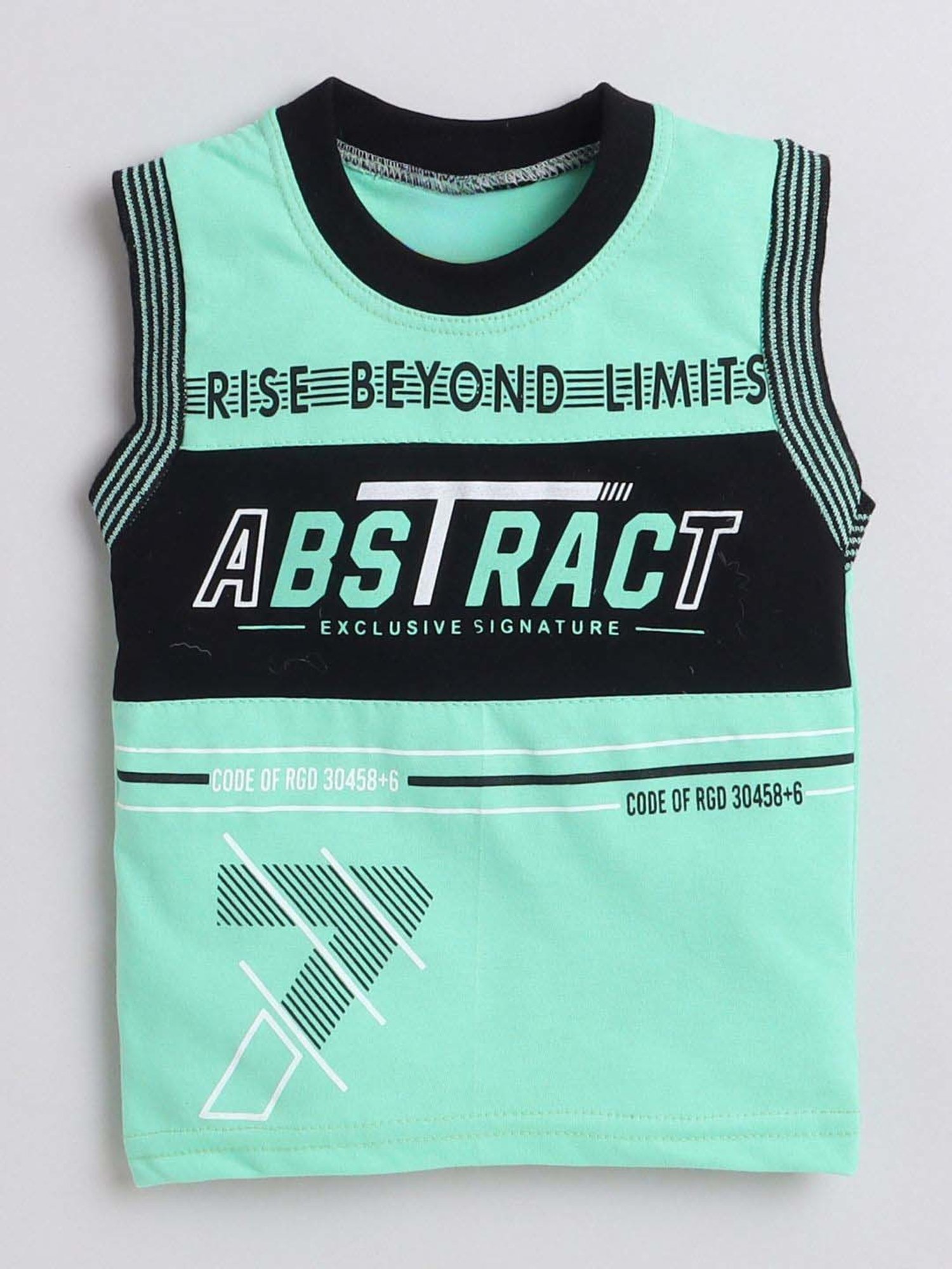 Fourfolds Unisex Sea Green Printed Clothing Set