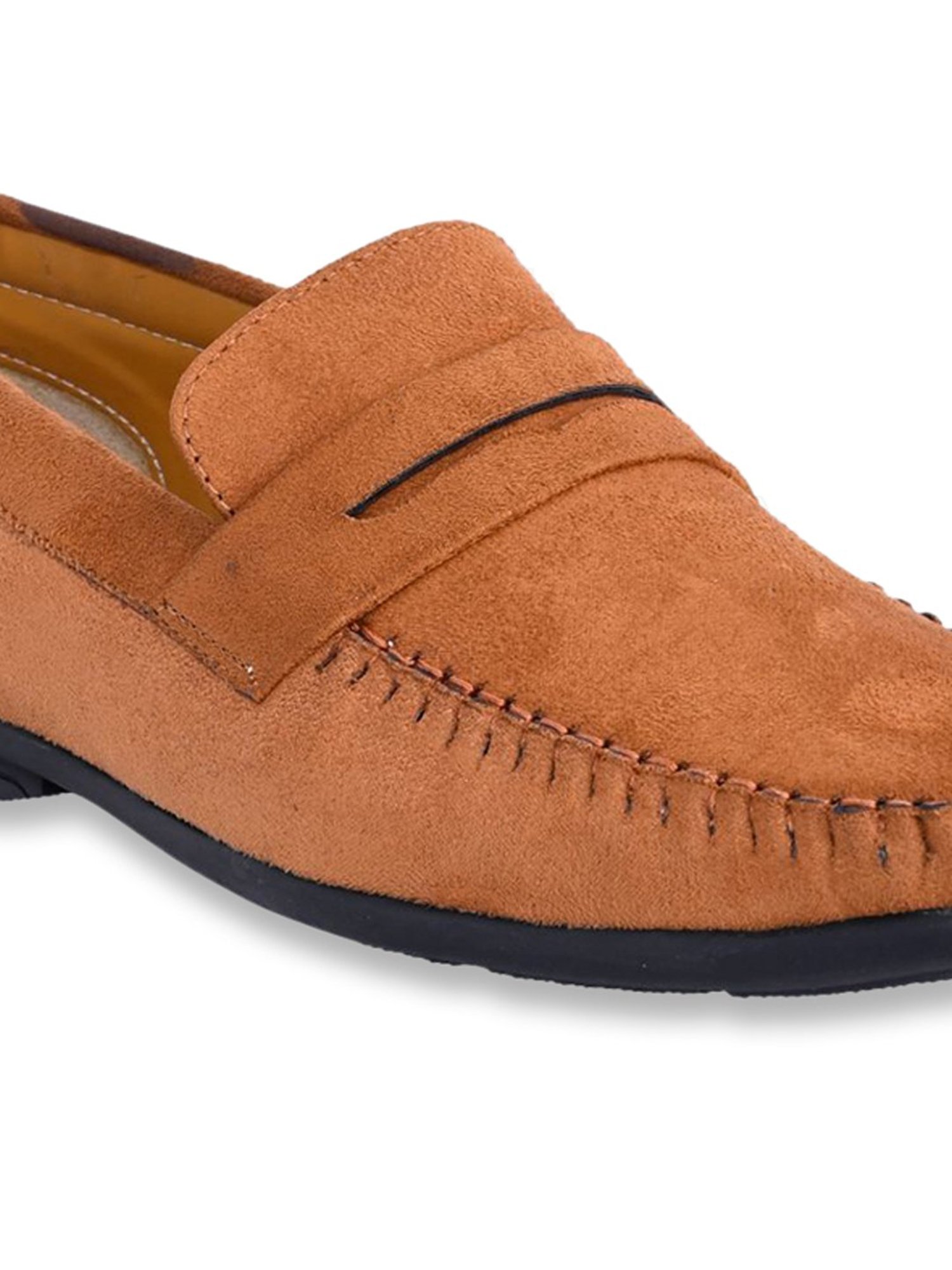 Carlton London Men's Tan Casual Loafers