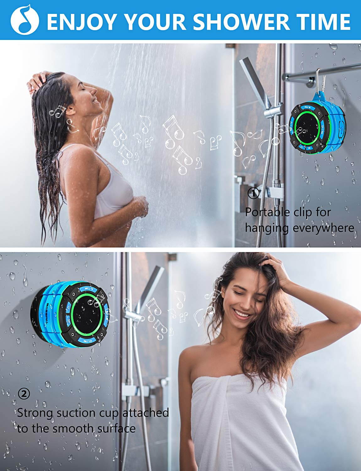Night Light Bluetooth Speaker, Portable Wireless Bluetooth Speaker, 6 Color LED Themes Bedside Table Light/Smart Touch Control Color Changing Stereo Subwoofer, Handsfree/Phone/MicroSD/Supported