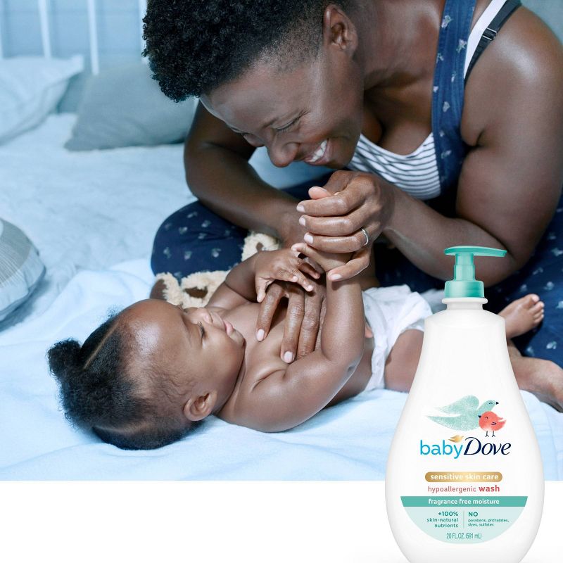 Baby Dove Fragrance Free Moisture Sensitive Skin Hypoallergenic Wash - 20 fl oz