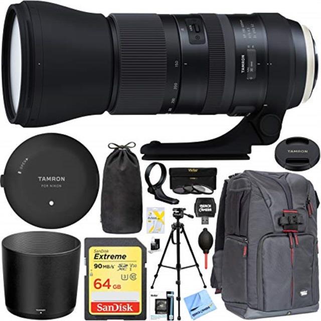 Tamron SP 150-600mm F/5-6.3 Di VC USD G2 Zoom Lens for Nikon with Tap In Console & Mem