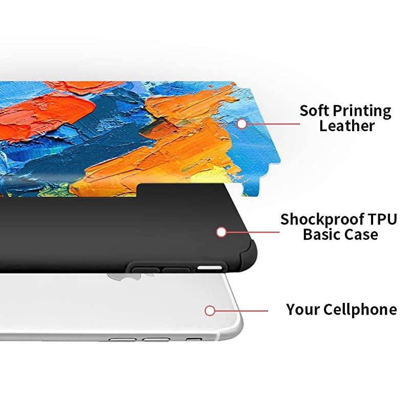 iPhone 7 Plus Case  Apple iPhone 8 Plus Slim Case with Print Pattern Shockproof Protective Leather Case Cover for Apple iPhone 7 Plus 8 Plus 55 inch Pigment 004