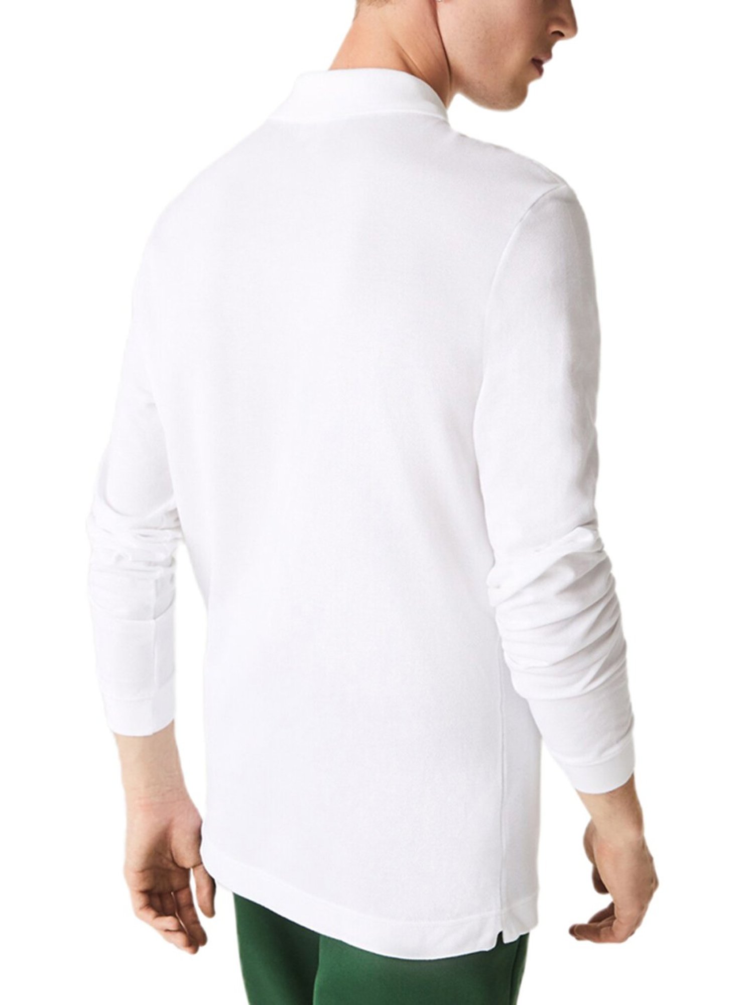Lacoste White Cotton Slim Fit Polo T-Shirt