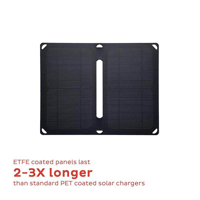 Arc 10 Watt Rapid Solar Panel Charger | Includes a Battery Pack Power Bank and 2 Year Warranty | Powers Phones Compatible with iPhone Tablets USB Devices and More