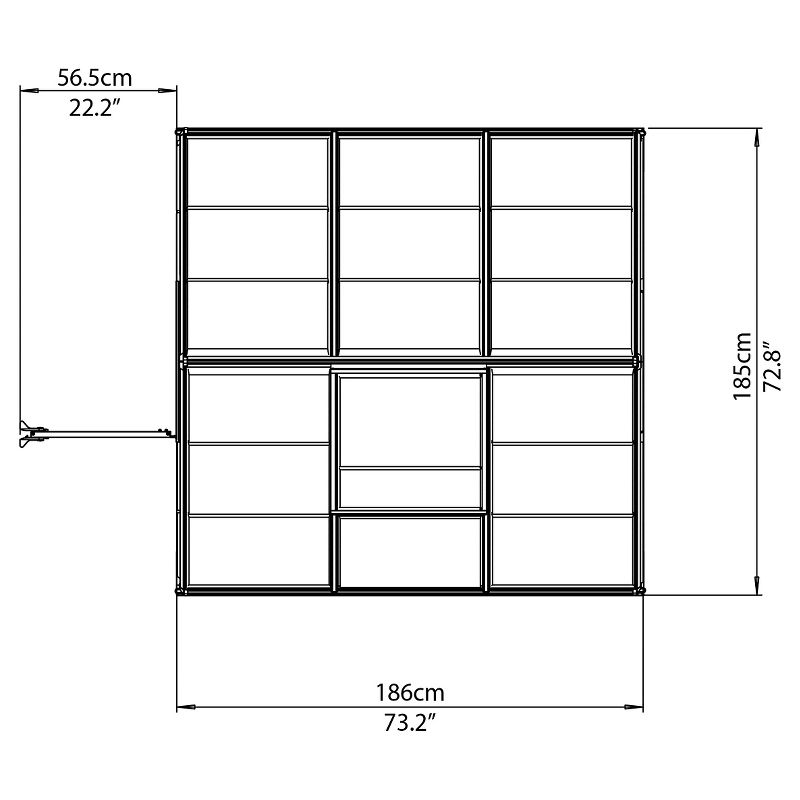 6' x 6' x7' Nature Greenhouse - Forest - Palram