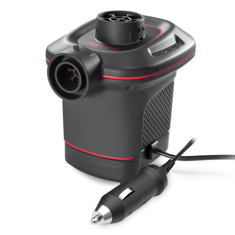 SereneLife Portable Digital Electric Air Pump Inflator Compressor with Detachable Hose for Watersports, Pool Inflatables, and SUP Paddleboards, Silver