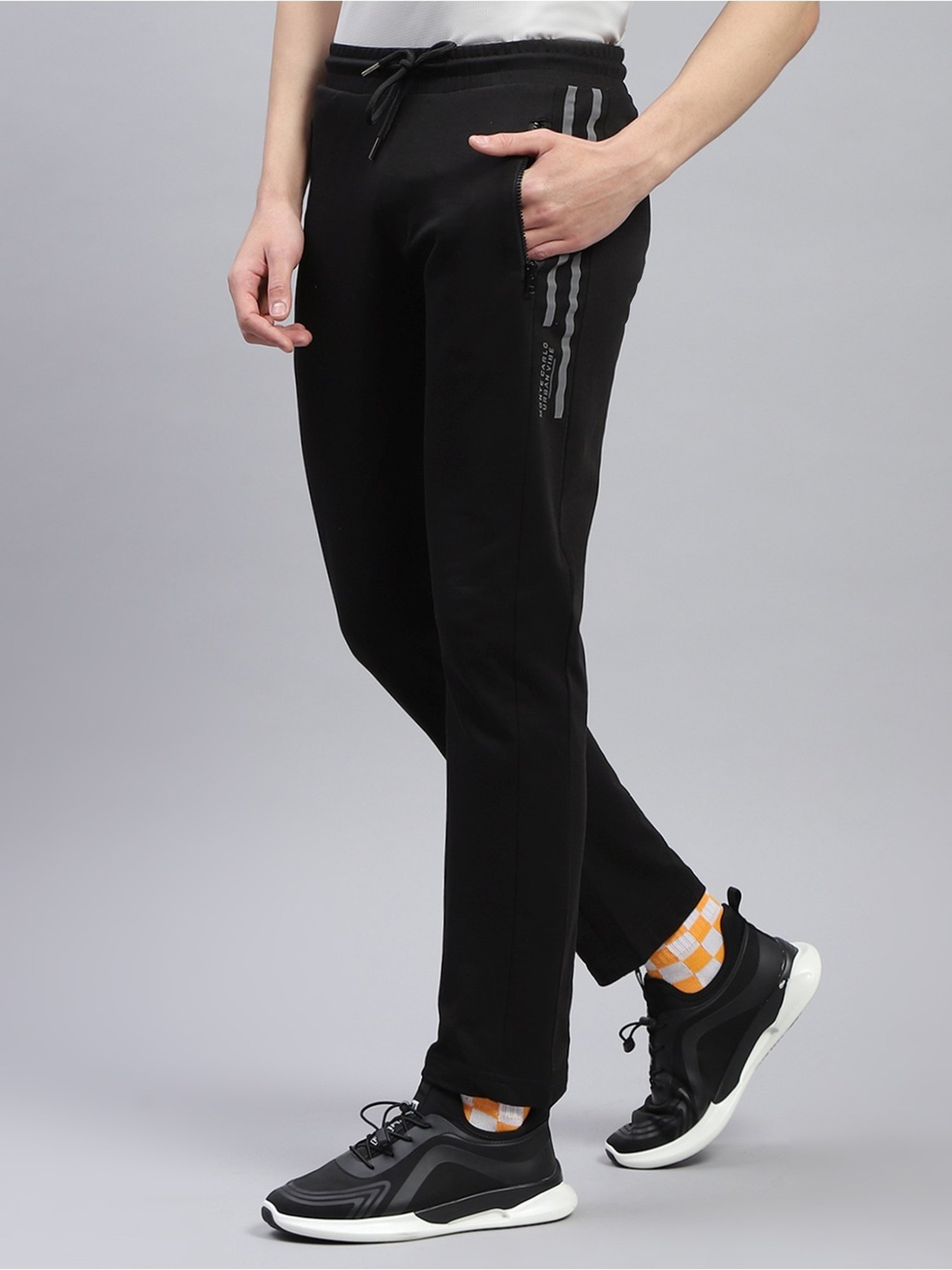 Monte Carlo Black Regular Fit Trackpants