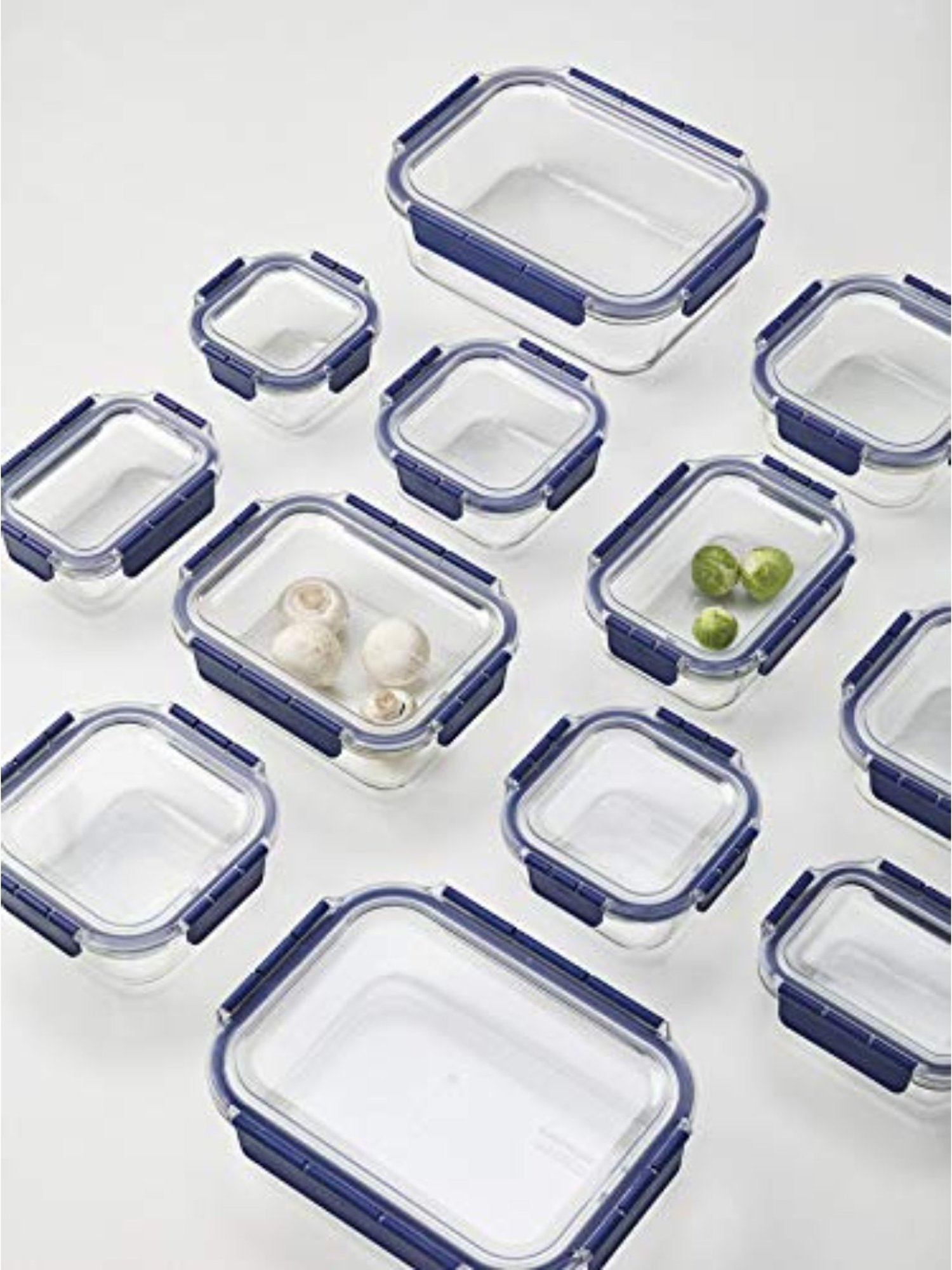 Lock & Lock White Glass Airtight Containers With Lid