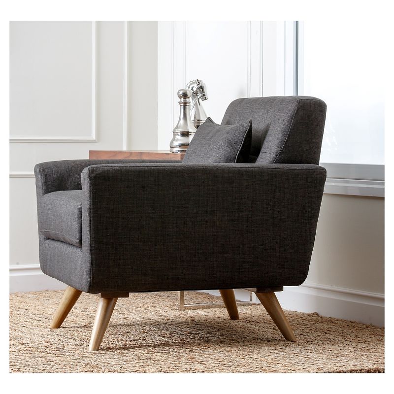 Kendall Mid Century Upholstered Tufted Armchair Gray - Abbyson Living