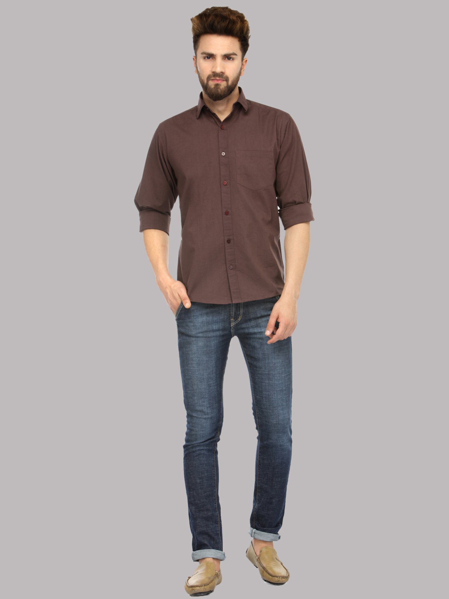 Jainish Coffee Regular Fit Shirt