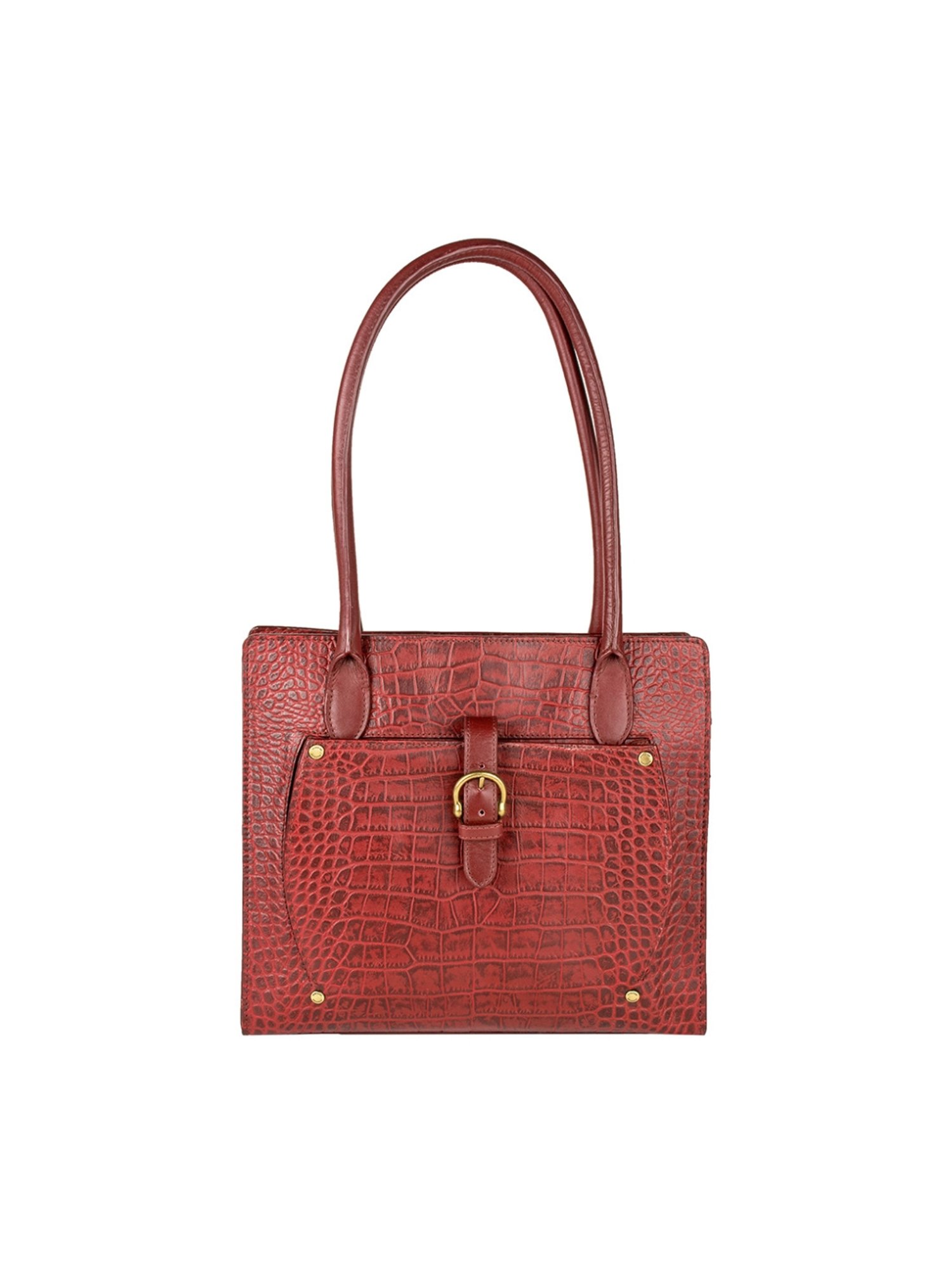 Hidesign Mercury 02 Maroon Textured Leather Shoulder Bag