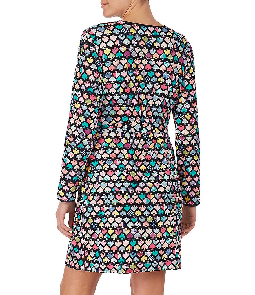 PJ Salvage Solid Ribbed Knit Long Wrap Robe