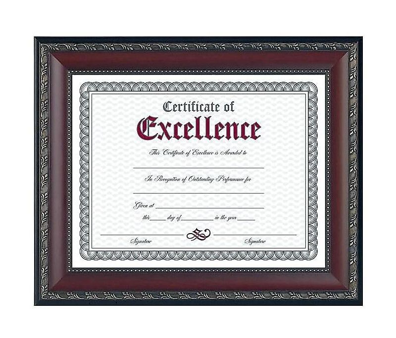 Dax World Class Document Frame w/Certificate Walnut 8 1/2 x 11 N3245N2T