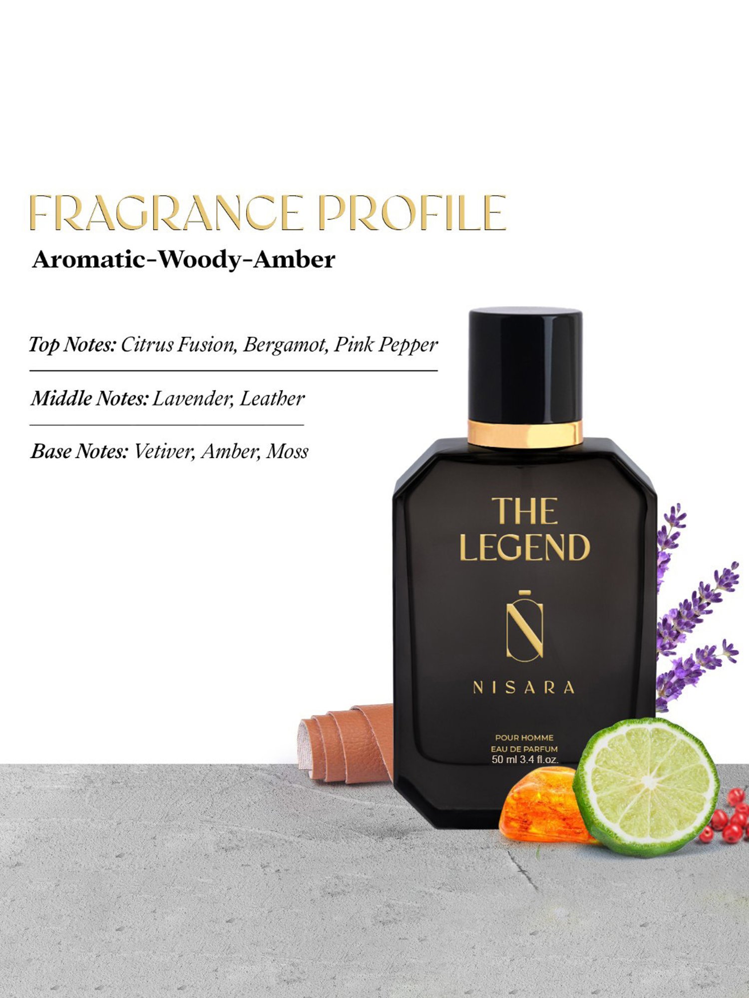 NISARA The Legend Eau de Parfum For Men - 50 ml