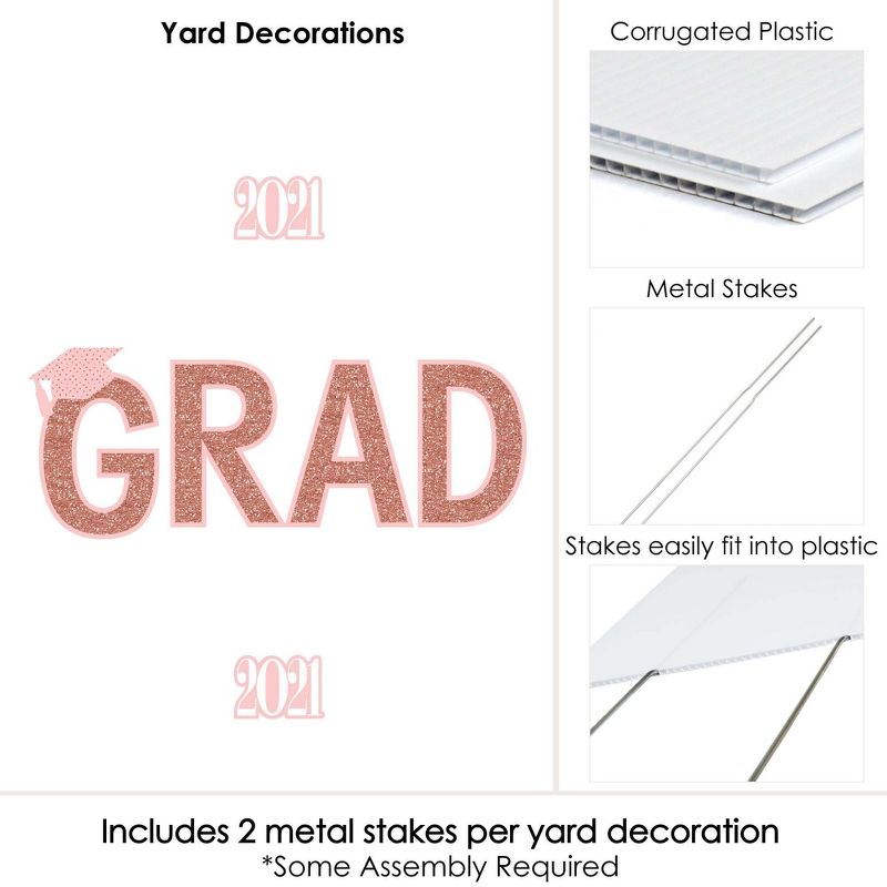 Big Dot of Happiness Gold Glitter 2021 Party Straws - No-Mess Real Gold Glitter Cut-Out Numbers & Decorative Graduation Paper Straws - Set of 24