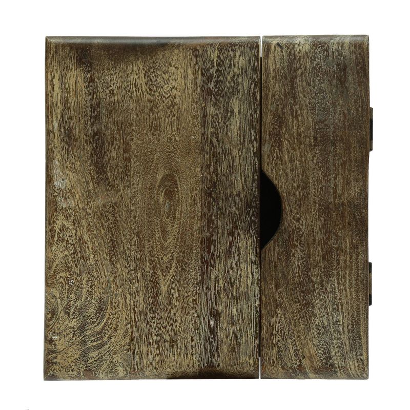 Graveley Rustic Handcrafted Mango Wood Side Table with Charging Port Gray - Christopher Knight Home