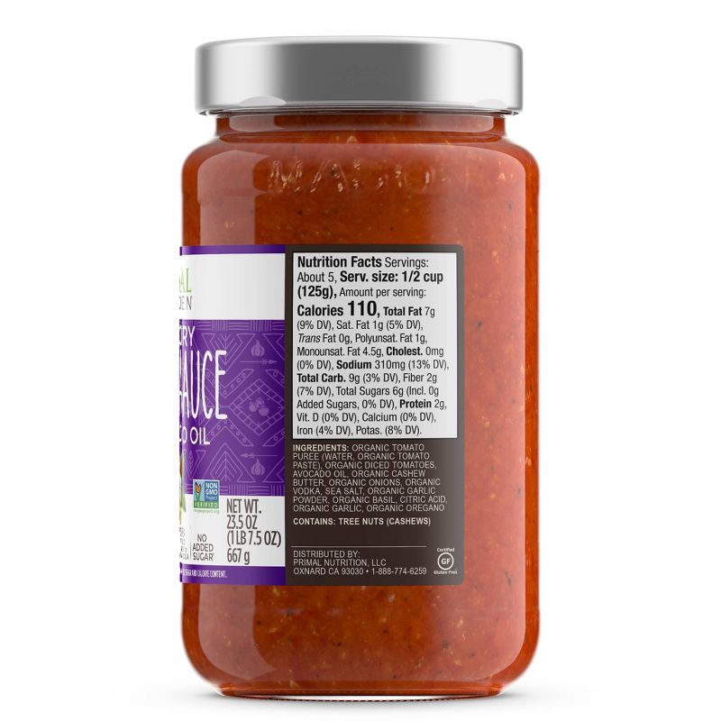 Primal Kitchen No Dairy Vodka Sauce - 23.5oz