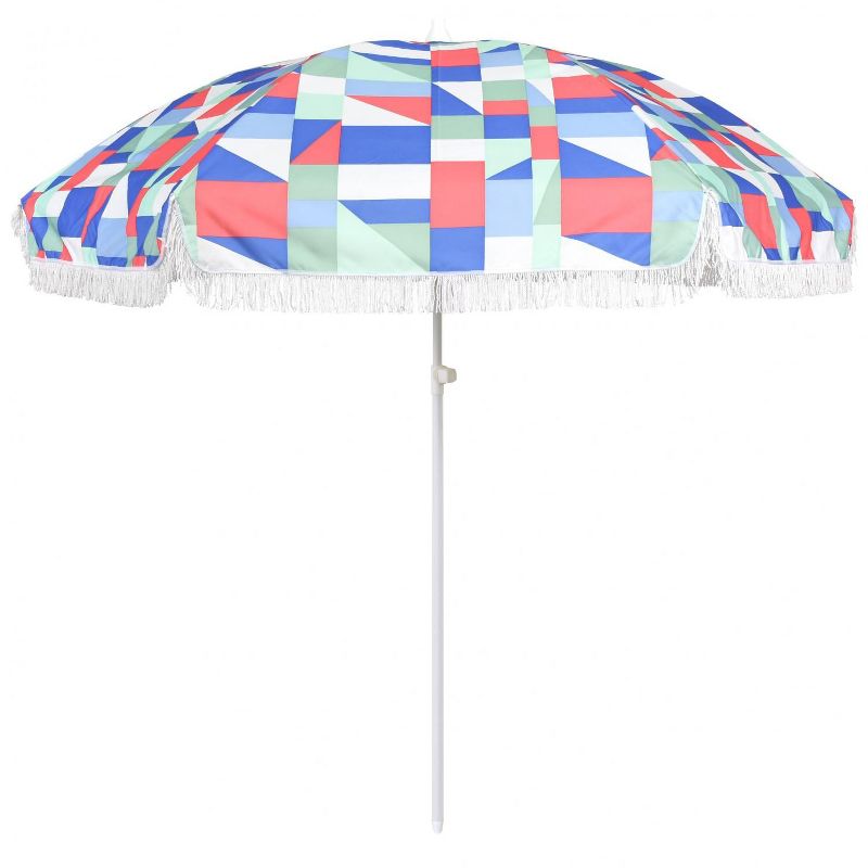 Costway 6.5FT Patio Beach Umbrella Sun Shade Tilt Carry Bag