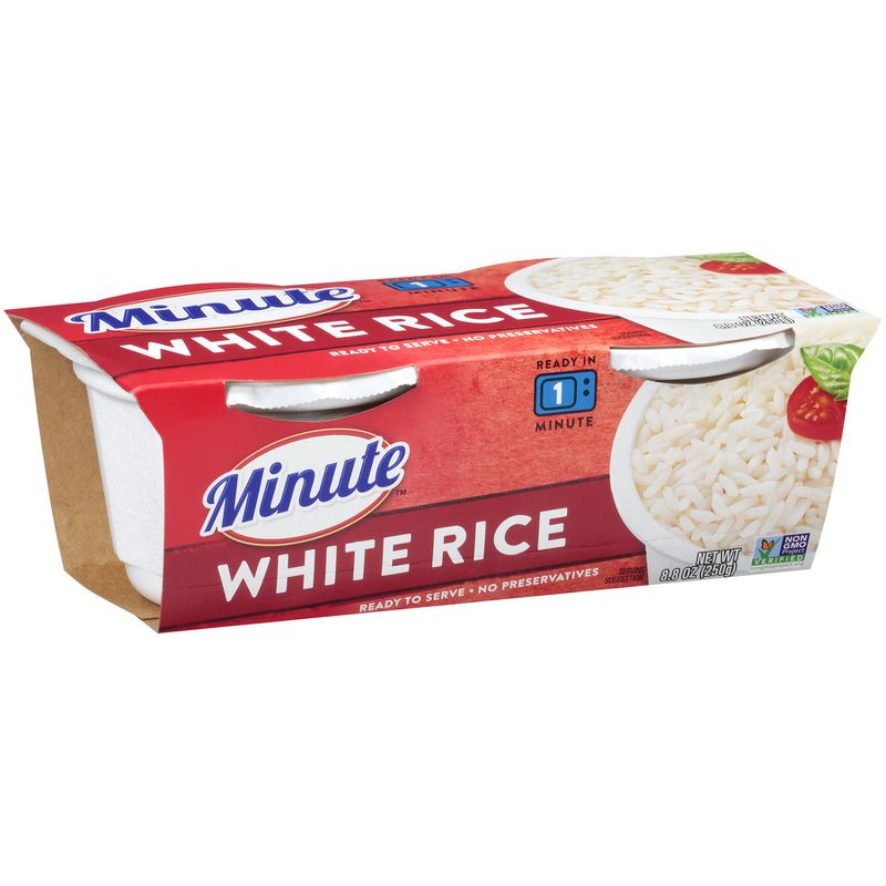 Minute Long Grain Microwaveable White Rice Bowl - 8.8oz 2pk