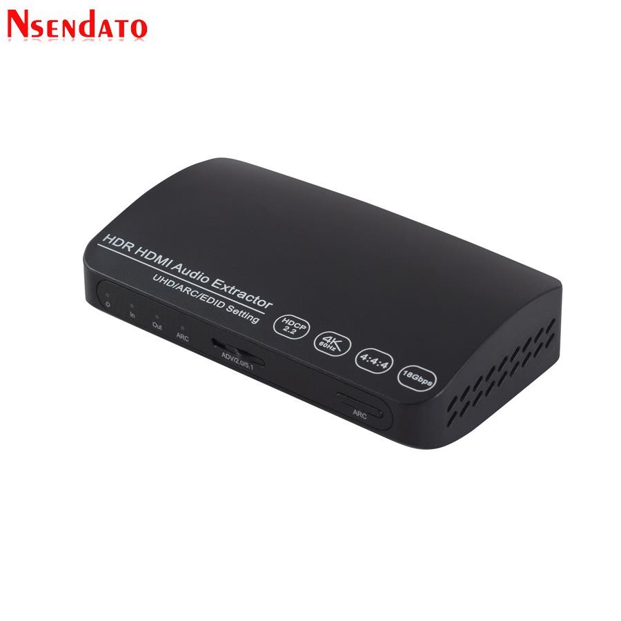 1 In 1 Out HDR UHD HDMI 2.0 Audio Extractor Switcher 4k 60HZ HDR HDMI2.0 Audio Extractor Adapter with ARC EDID For PS4 DVD HDTV