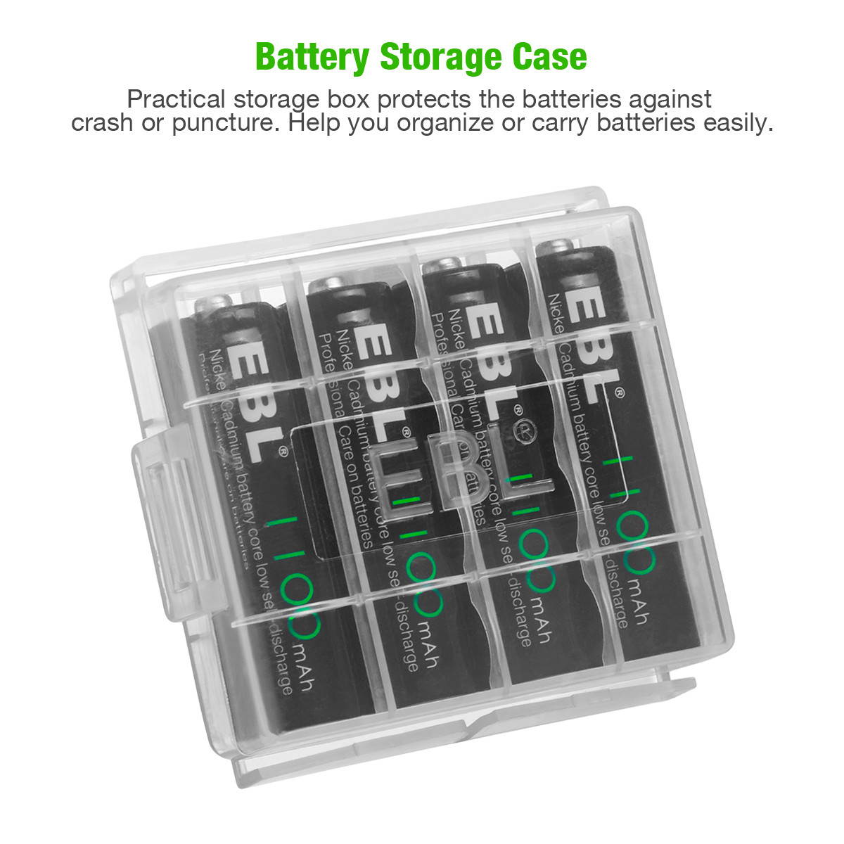 EBL 12 Pack 1100mAh AA Ni-CD Battery 1.2V Rechargeable Batteries for Garden Solar Light