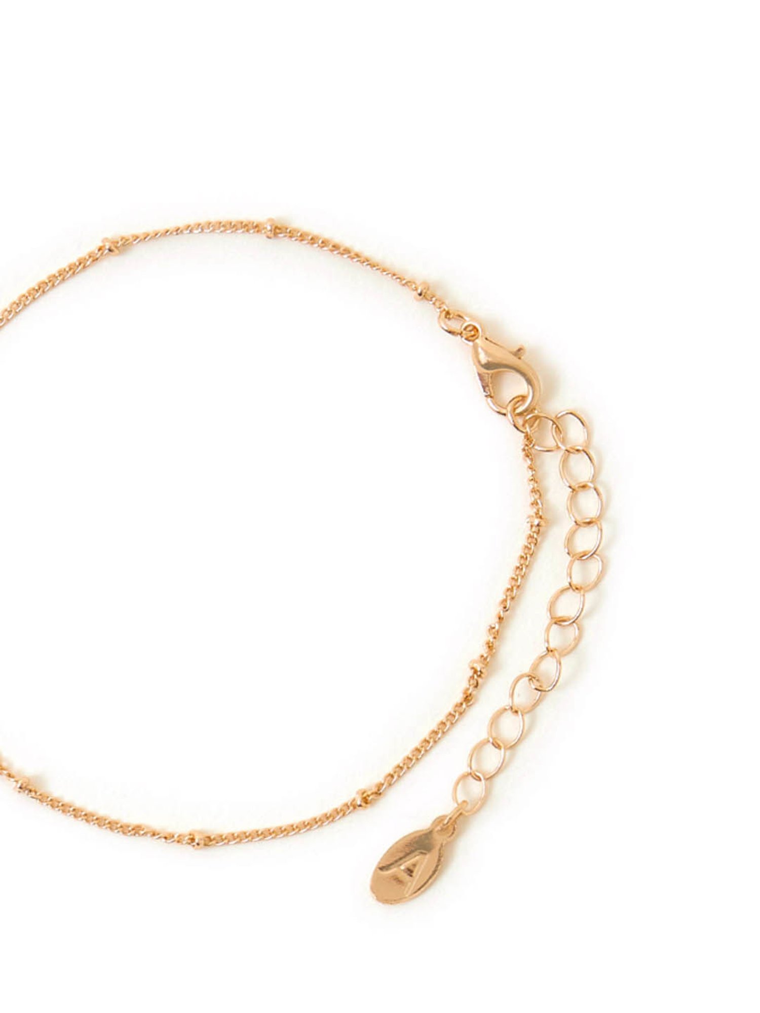 Accessorize London Gold Heart Chain Anklets for Women - Set of 3