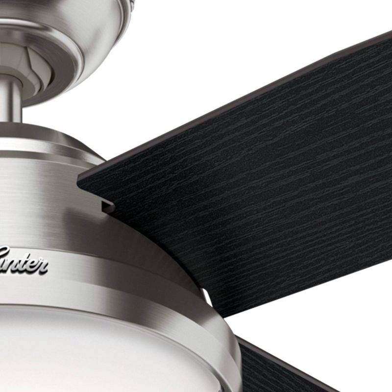 52" LED Dempsey Ceiling Fan with Remote (Includes Tunable Energy Efficient Light) Nickel - Hunter