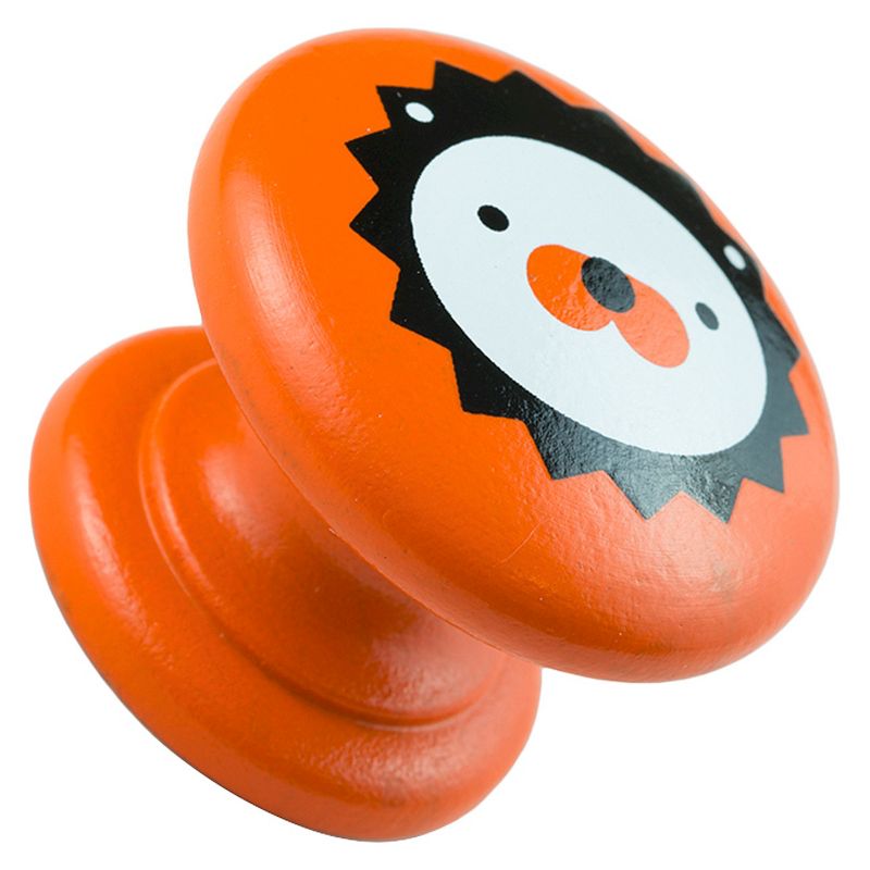 Sumner Street Home Hardware 4pc Lion Painted Knob Orange