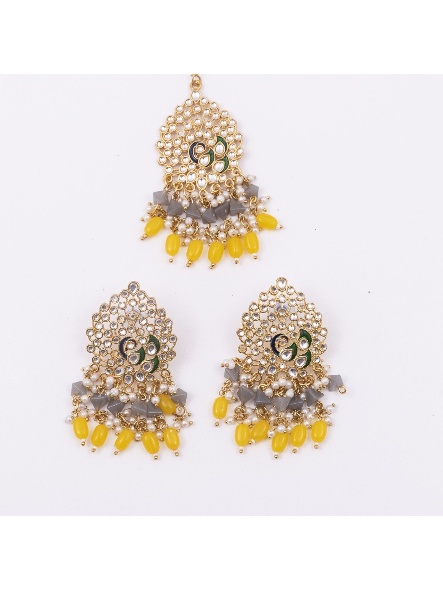 Jewelz Unique Earring & Maang Tikka for womens & Girls