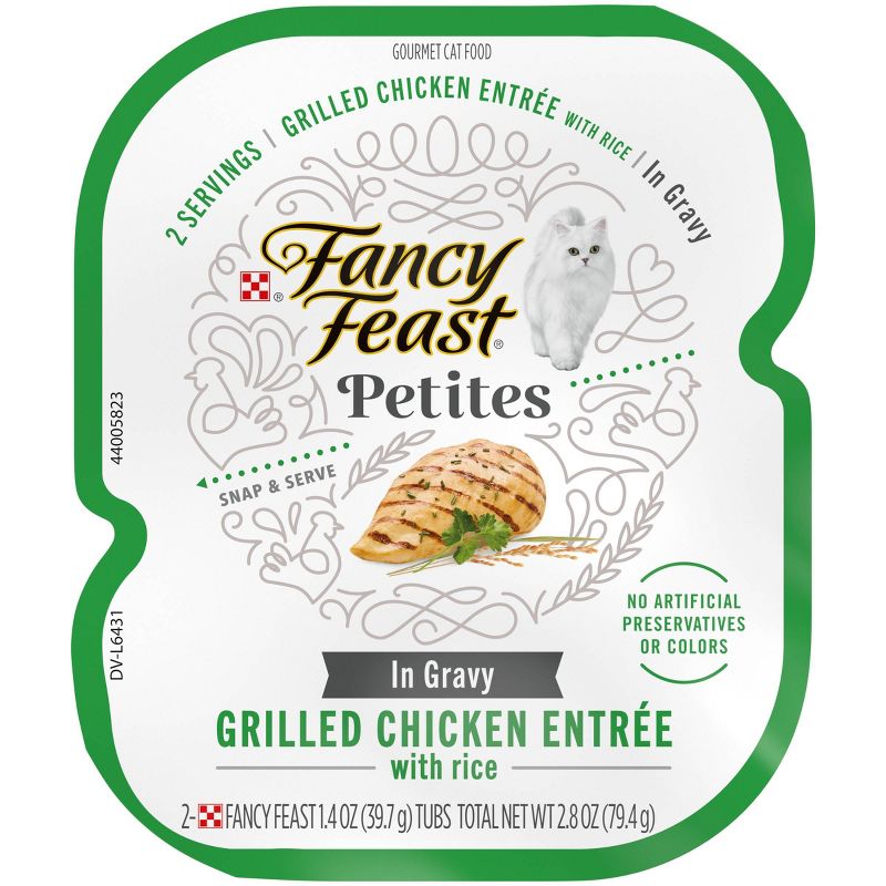 Fancy Feast Petites Grilled Chicken with Wild Rice in Gravy Wet Cat Food - 2.8oz