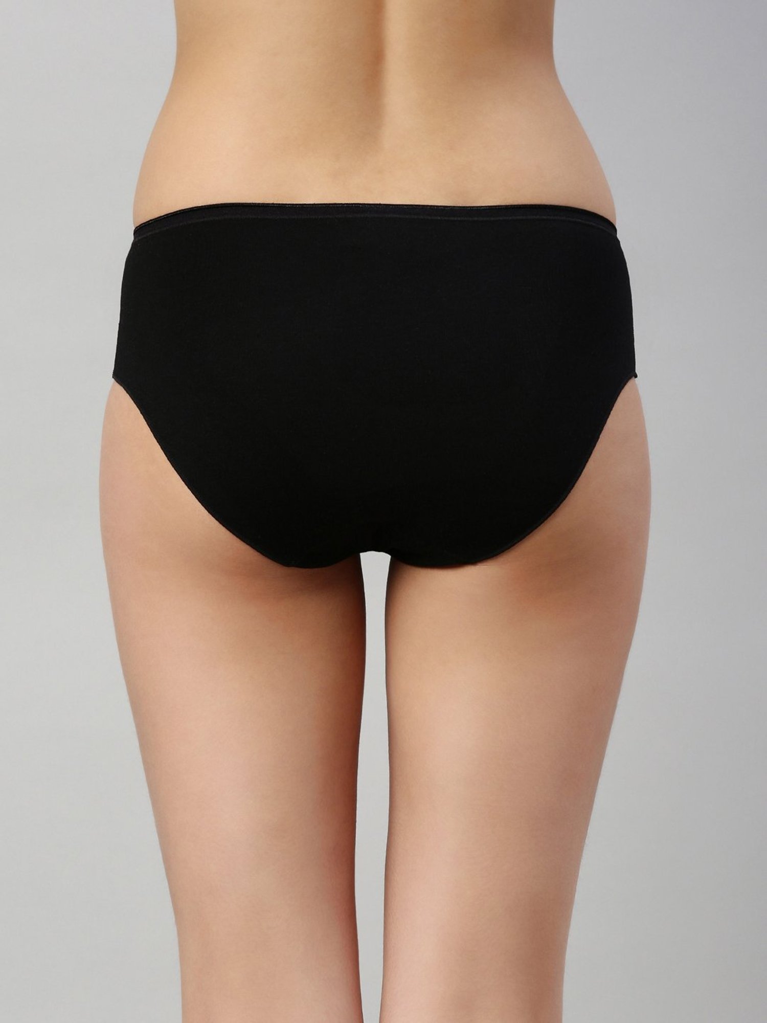 Enamor Black & Beige Bikini Panties - Pack Of 2