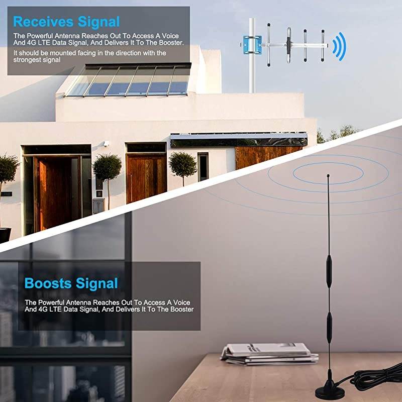 Cell Phone Signal Booster 4G LTE Signal Booster ATT Cell Phone Booster Extender US Cellular Band12/17 ATT Cell Signal Booster T-Mobile Cellular Booster Amplifier Repeater for Home House