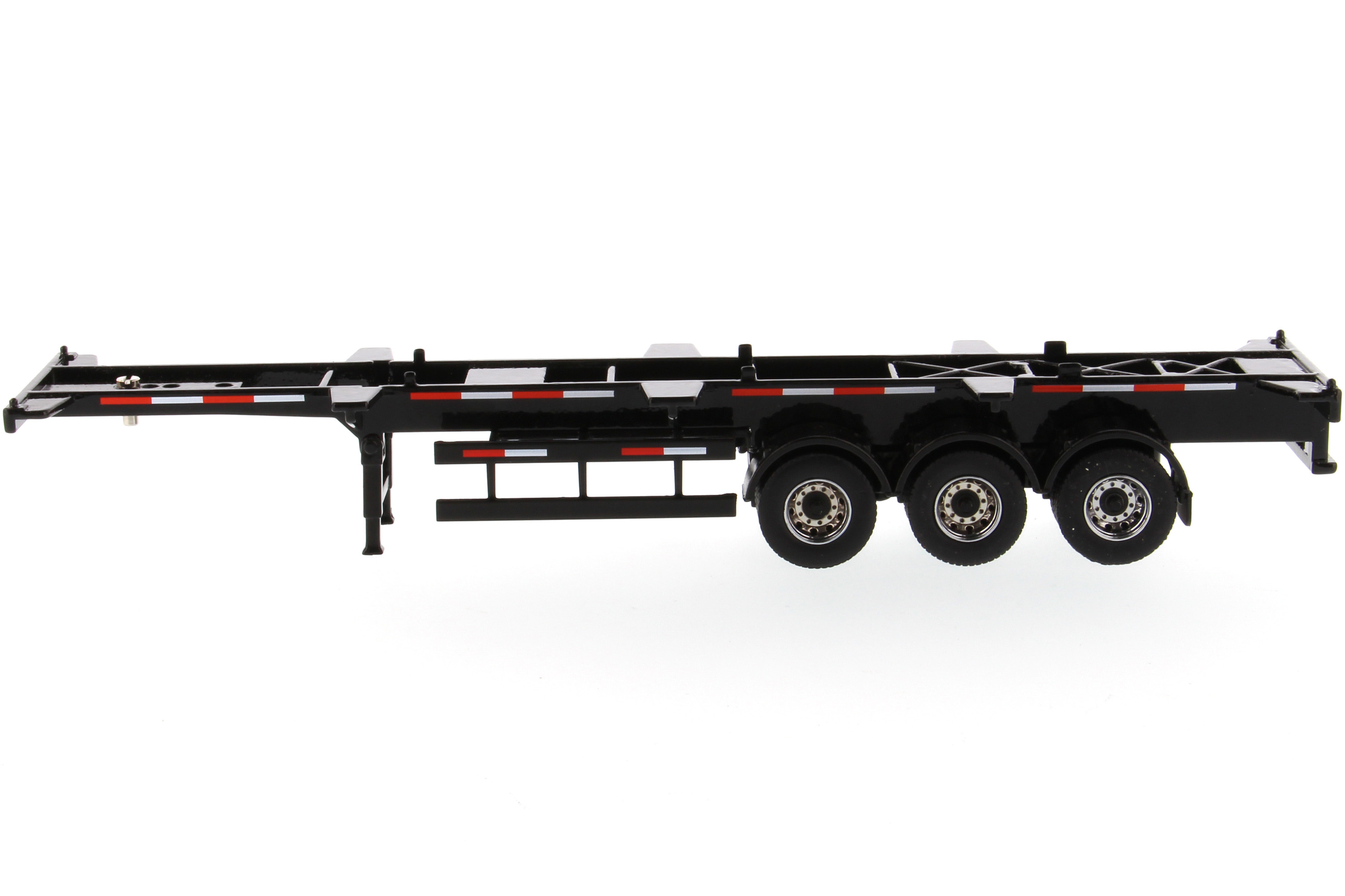 40' Skeleton Trailer Black "Transport Series" 1/50 Diecast Model by Diecast Masters