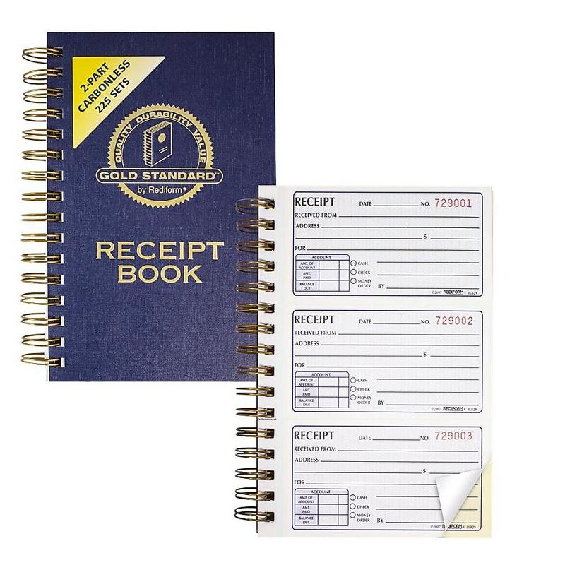 Rediform Money Receipt Book 2 3/4 x 5 Two-Part Carbonless 225 Sets/Book 8L829