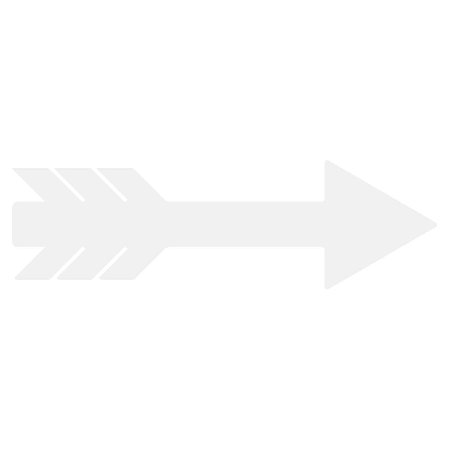 LiteMark 11 Inch Orange Removable Feather Arrow Decals - Pack of 6