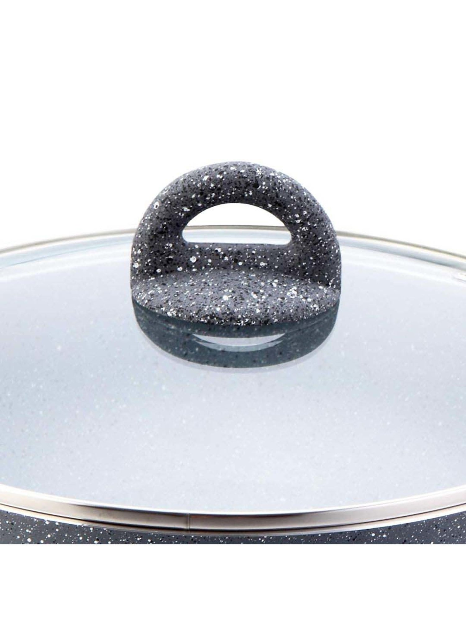 JUDGE Everyday Black Aluminium 20 cm Deep Appachatty With Lid (0.8 L)