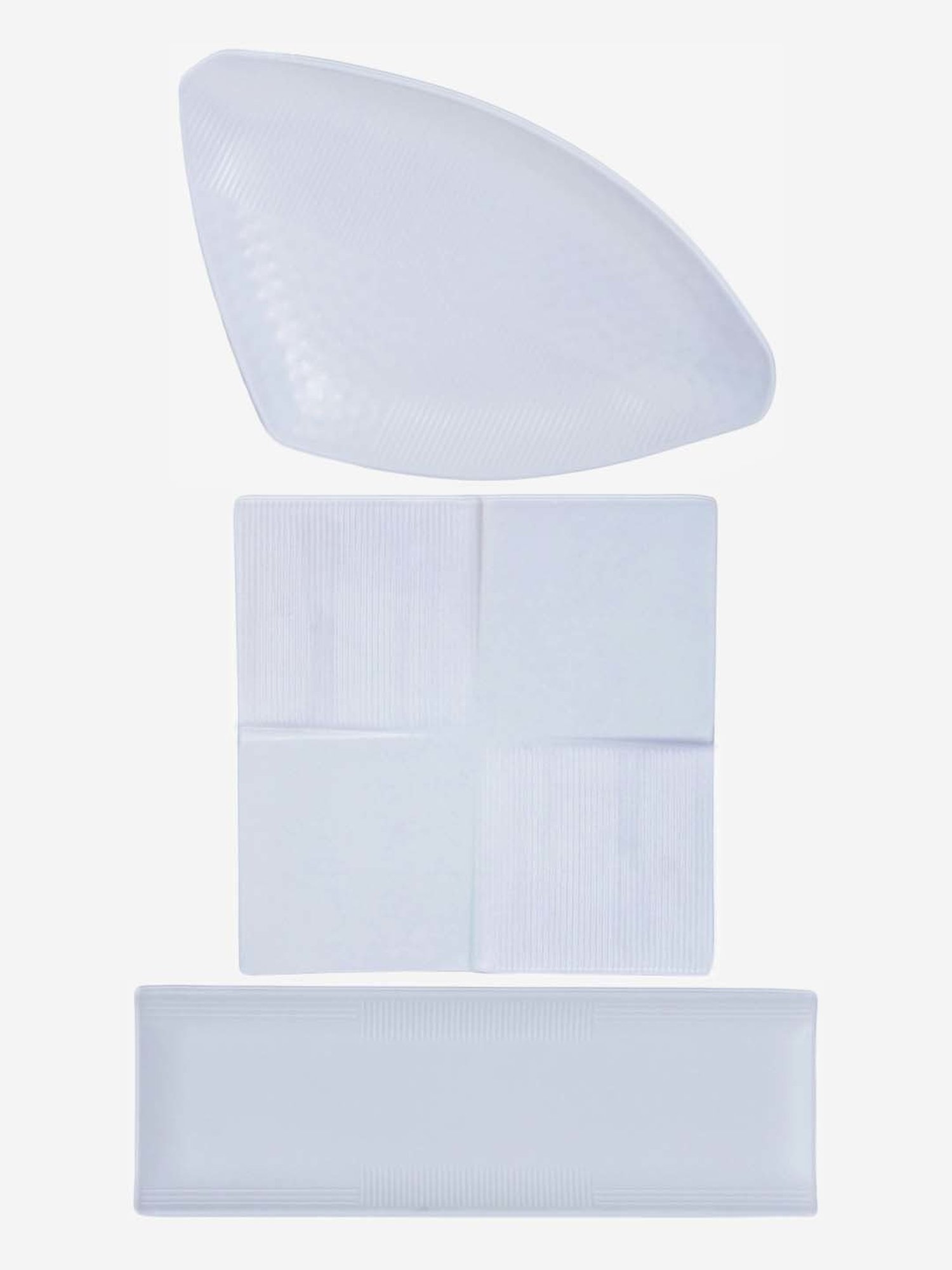 Servewell White Melamine Matte 3 Serving Platter