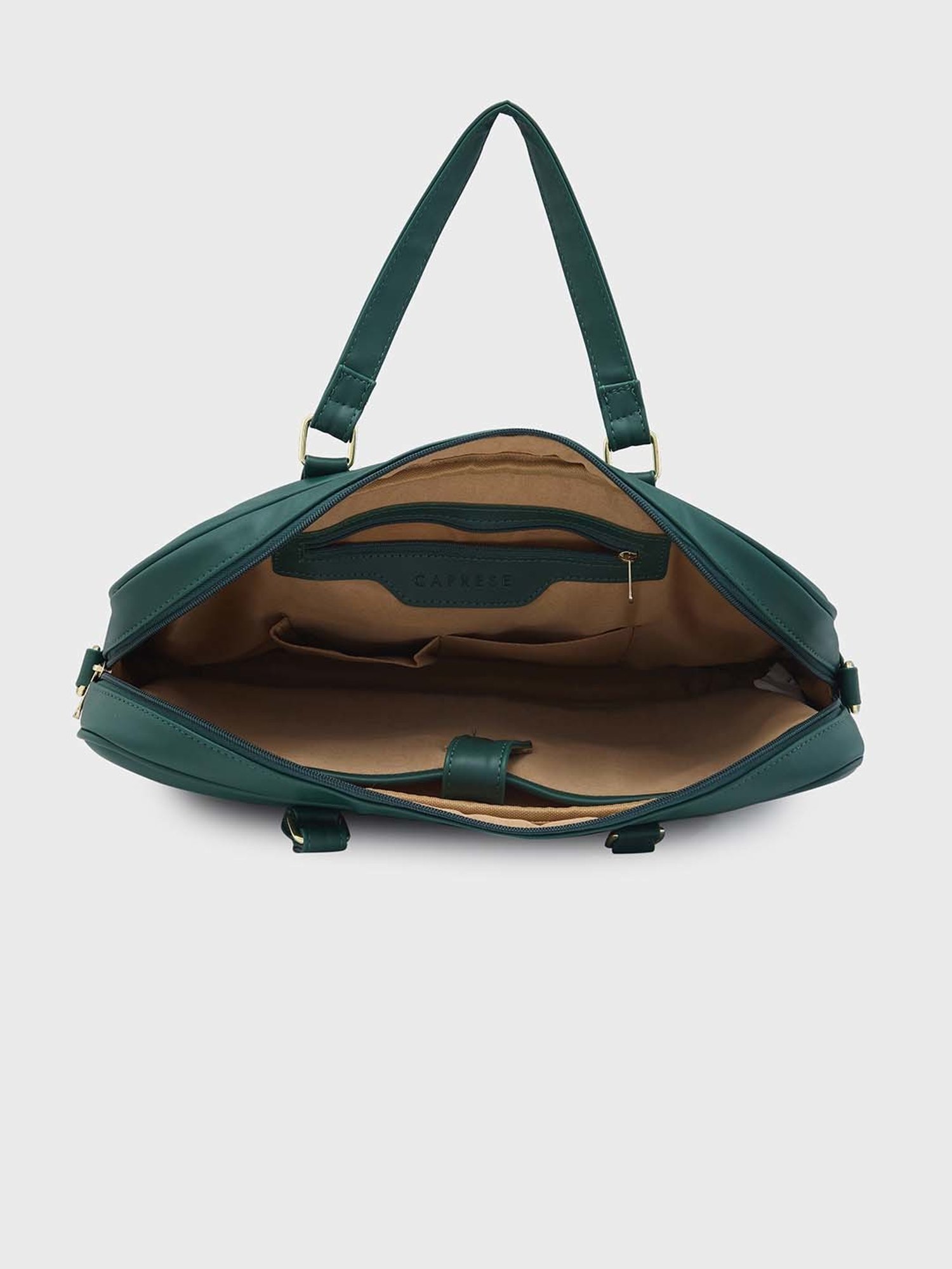 Baggit Brown PVC Solid Laptop Messenger Bag