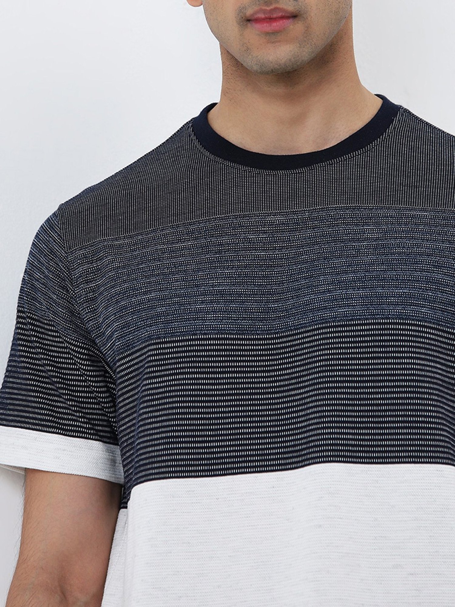 WES Lounge by Westside Navy Striped Relaxed-Fit T-Shirt