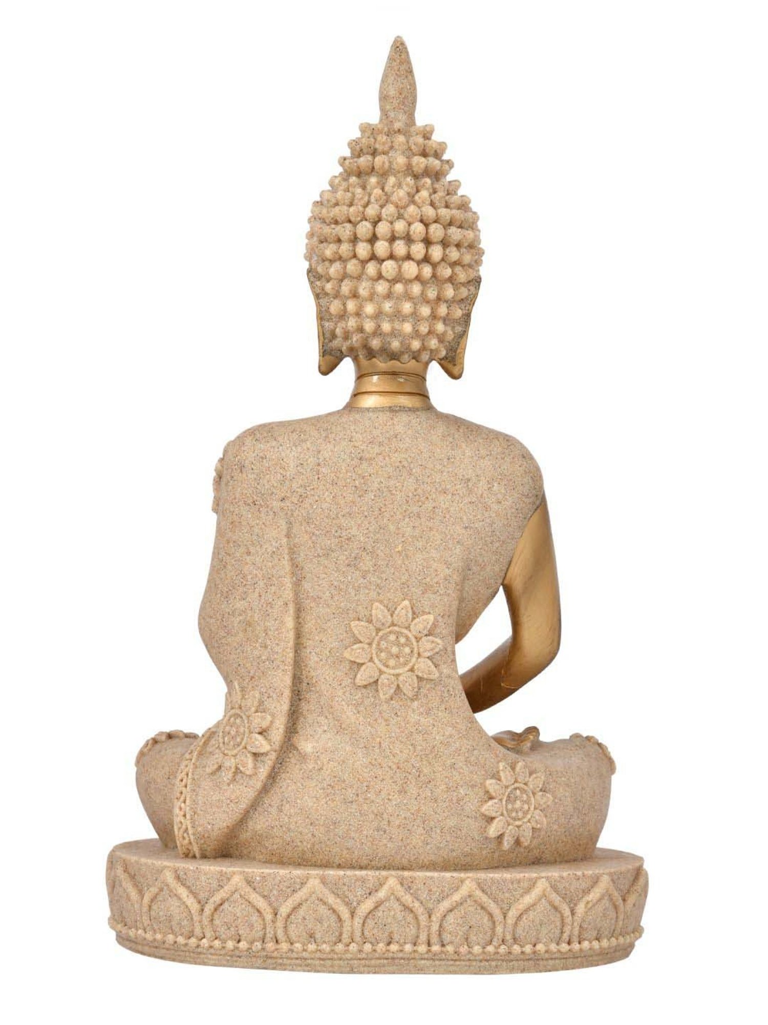 Tayhaa Golden Resin Eternal Wisdom Tranquility Buddha Idol