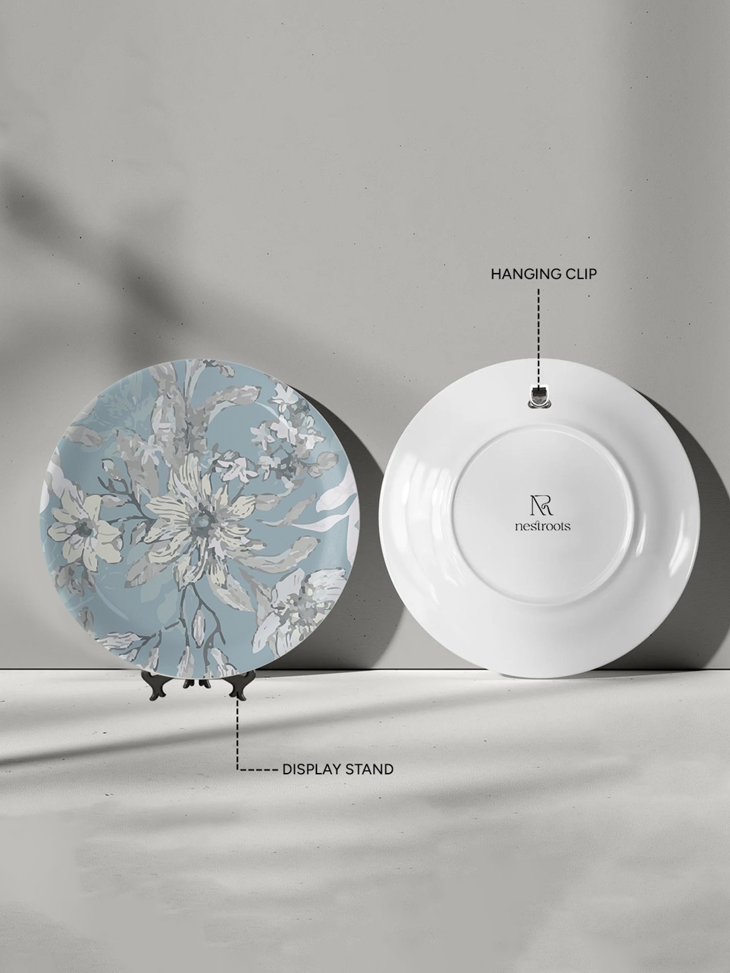 Nestroots Indigo Traditional Multicolor Porcelain Wall Plate