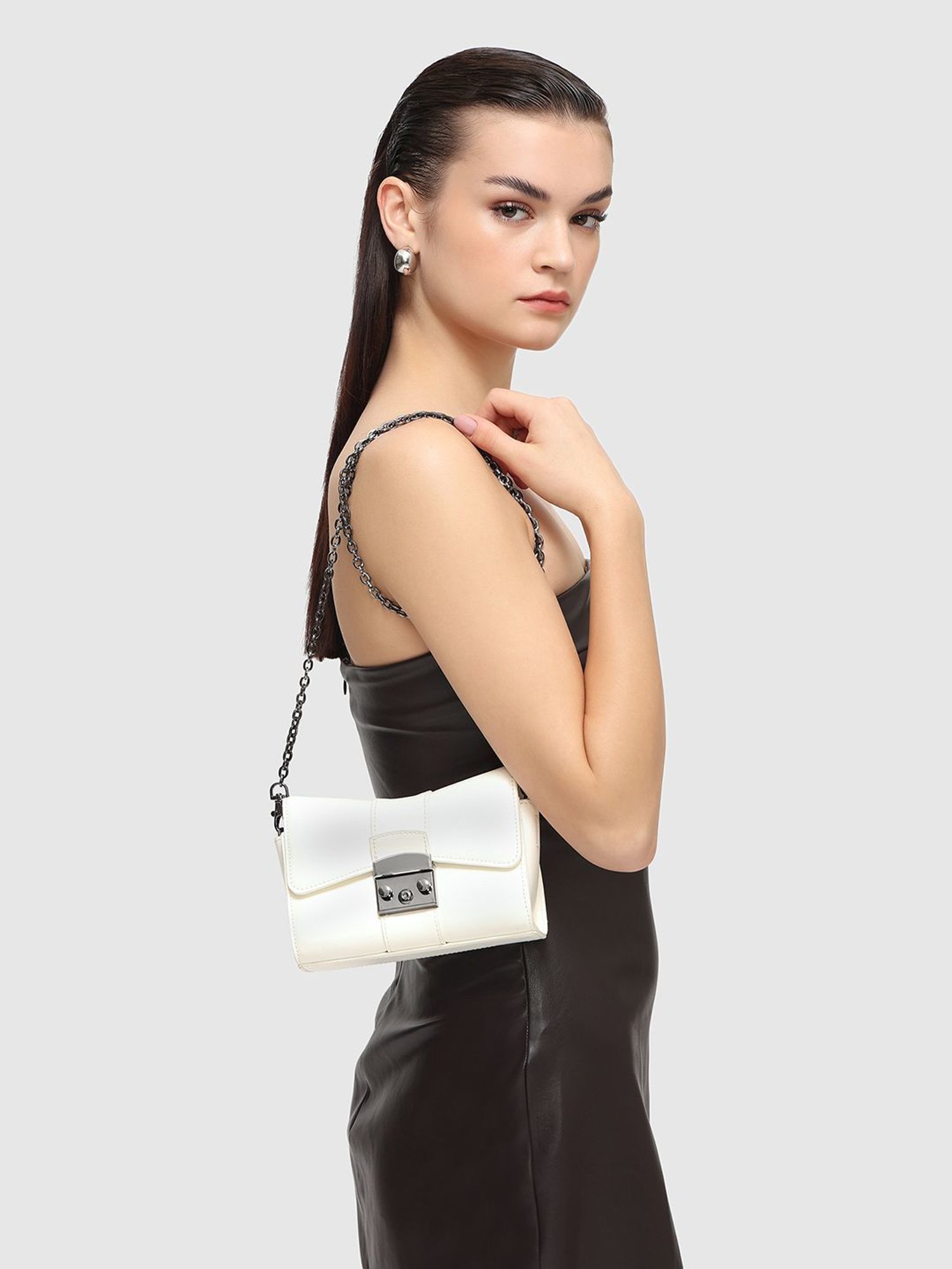 Miraggio Riley White Small Cross Body Bag