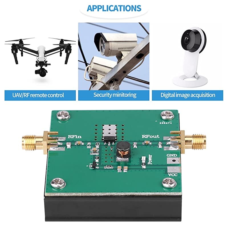 RF Amplifier, 1PC 433MHz RF Power Amplifier 5W SMA Connector for 380-450MHz Remote Transmitter