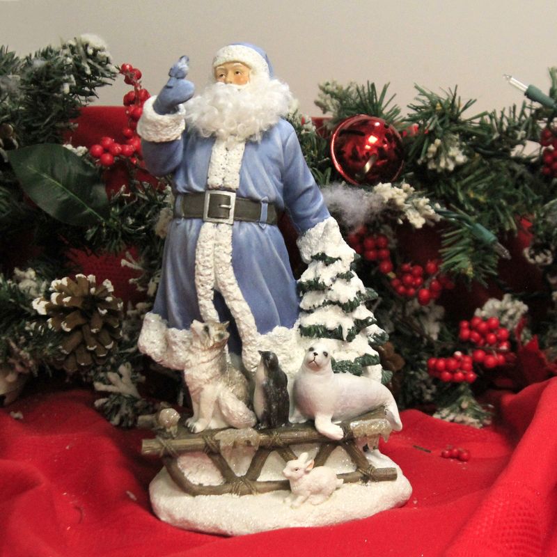 Christmas 10.5" Santa Animals On Sleigh Joseph's Studio  -  Decorative Figurines