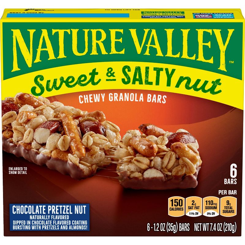 Nature Valley Sweet & Salty Chocolate Pretzel Nut Granola Bars - 6ct