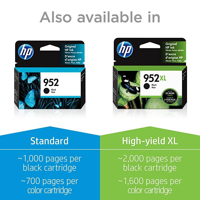 952 | 4 Ink Cartridges | Black Cyan Magenta Yellow | F6U15AN L0S49AN L0S52AN L0S55AN