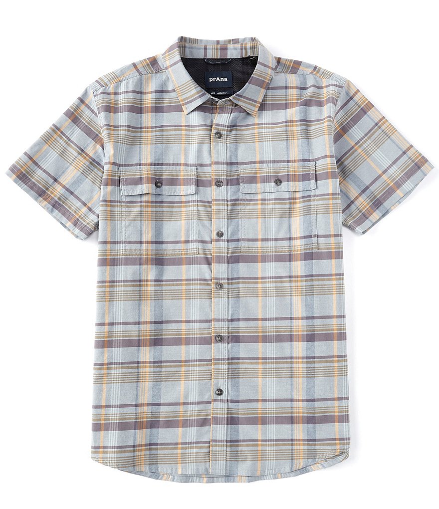 Prana Kirkwood Performance Stretch Short-Sleeve Recycled Materials Woven Shirt