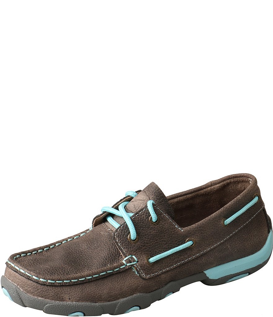 Twisted X Women's Leather Driving Moc Boat Shoes