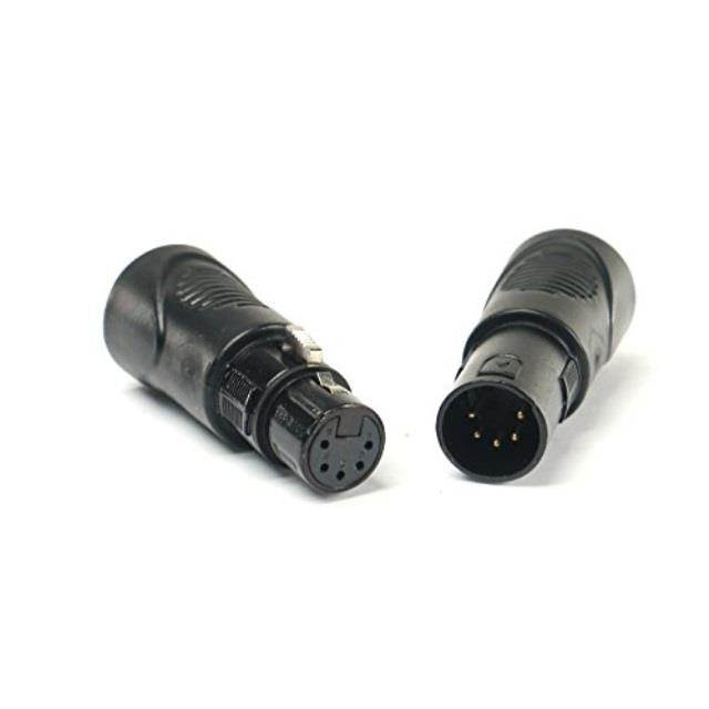 elite core vrl vrldmxrj455pset 5 pin xlr to rj45 adapter set 1 male and 1 female